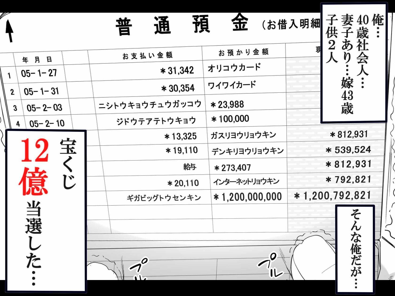 「宝くじ12億当選!〜エロに全投資して、ハーレム御殿建設!!」のサムネイル画像